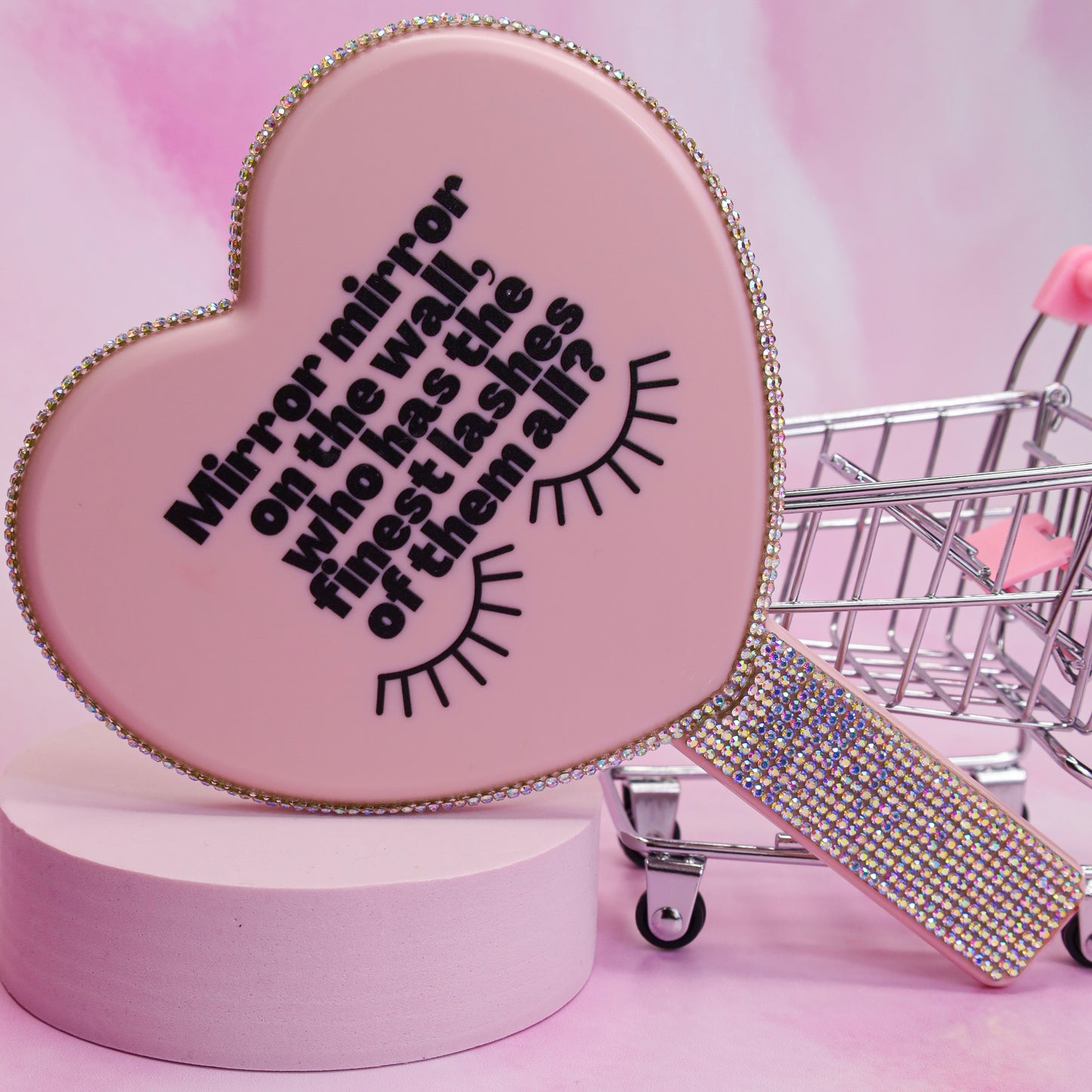 ♡Blinged Heart Mirror ♡